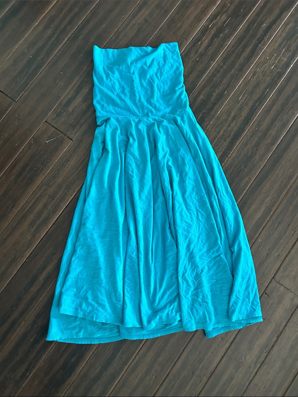 J. Crew Strapless Turquoise Sundress